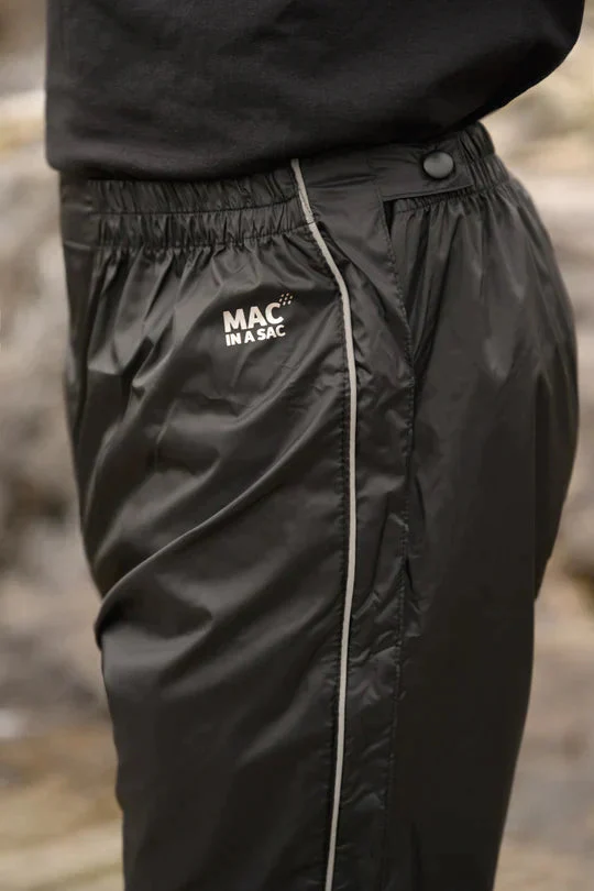 Mac in a Sac Overpants Full Zip Packable Overpants - Black - Image 4