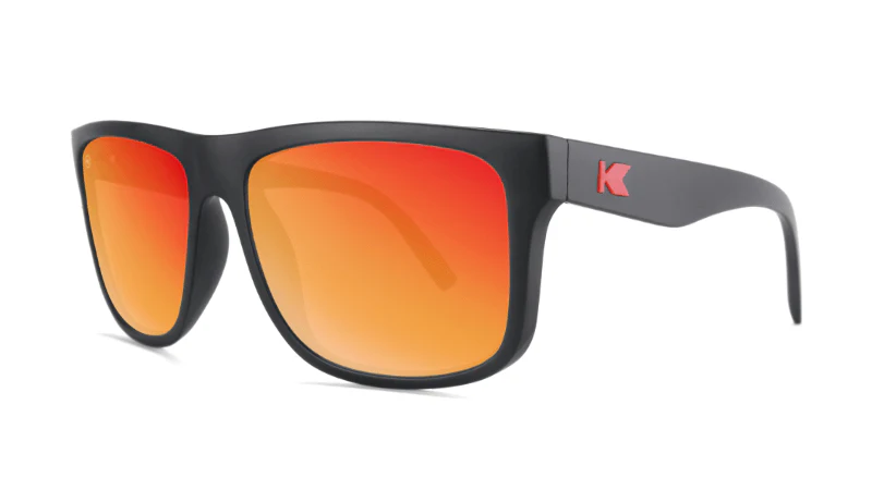 Knockaround Sunglasses Torrey Pines - Matte Black / Red Sunset - Image 3
