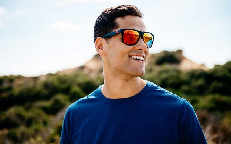 Knockaround Sunglasses Torrey Pines - Matte Black / Red Sunset - Image 5