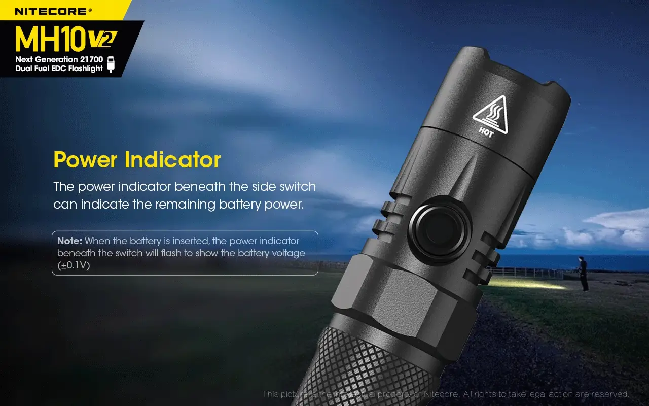 Nitecore MH10V2 EDC USB-C Rechargeable Torch - Image 9