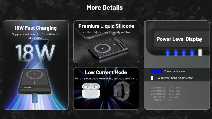 Nitecore NW5000 Ultra-Slim Magnetic Wireless Power Bank - Image 3