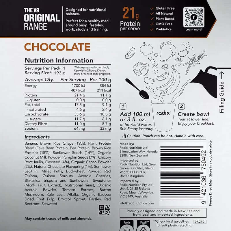 Radix Nutrition Original Breakfast v9 400 Kcal - Image 4