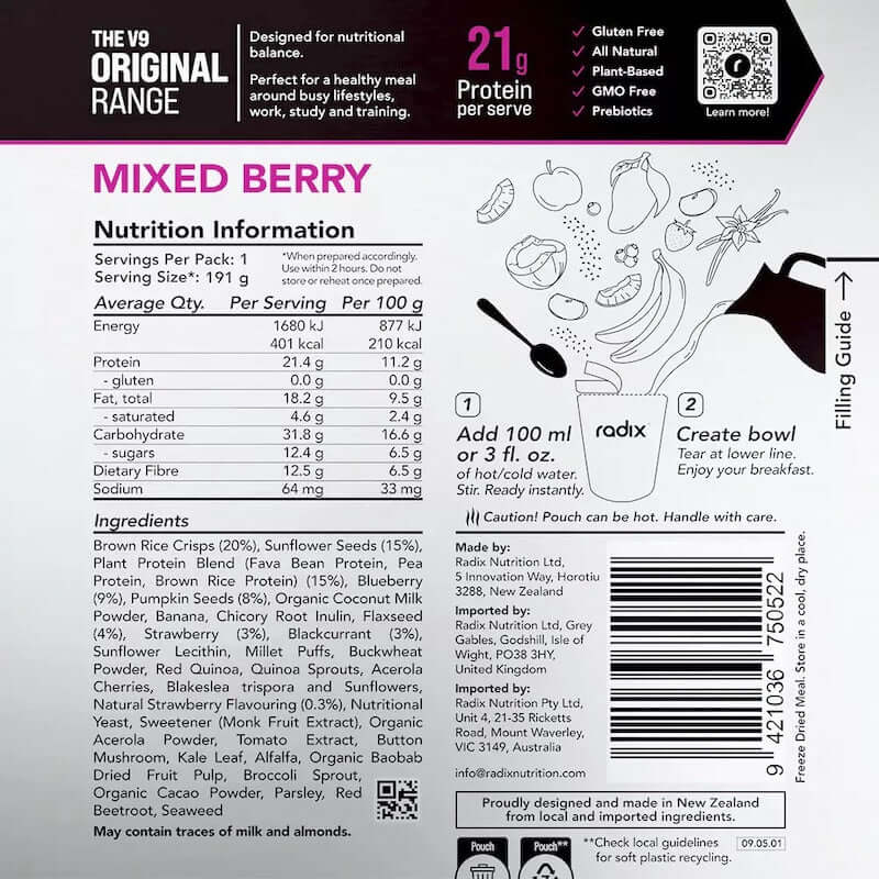 Radix Nutrition Original Breakfast v9 400 Kcal - Image 6