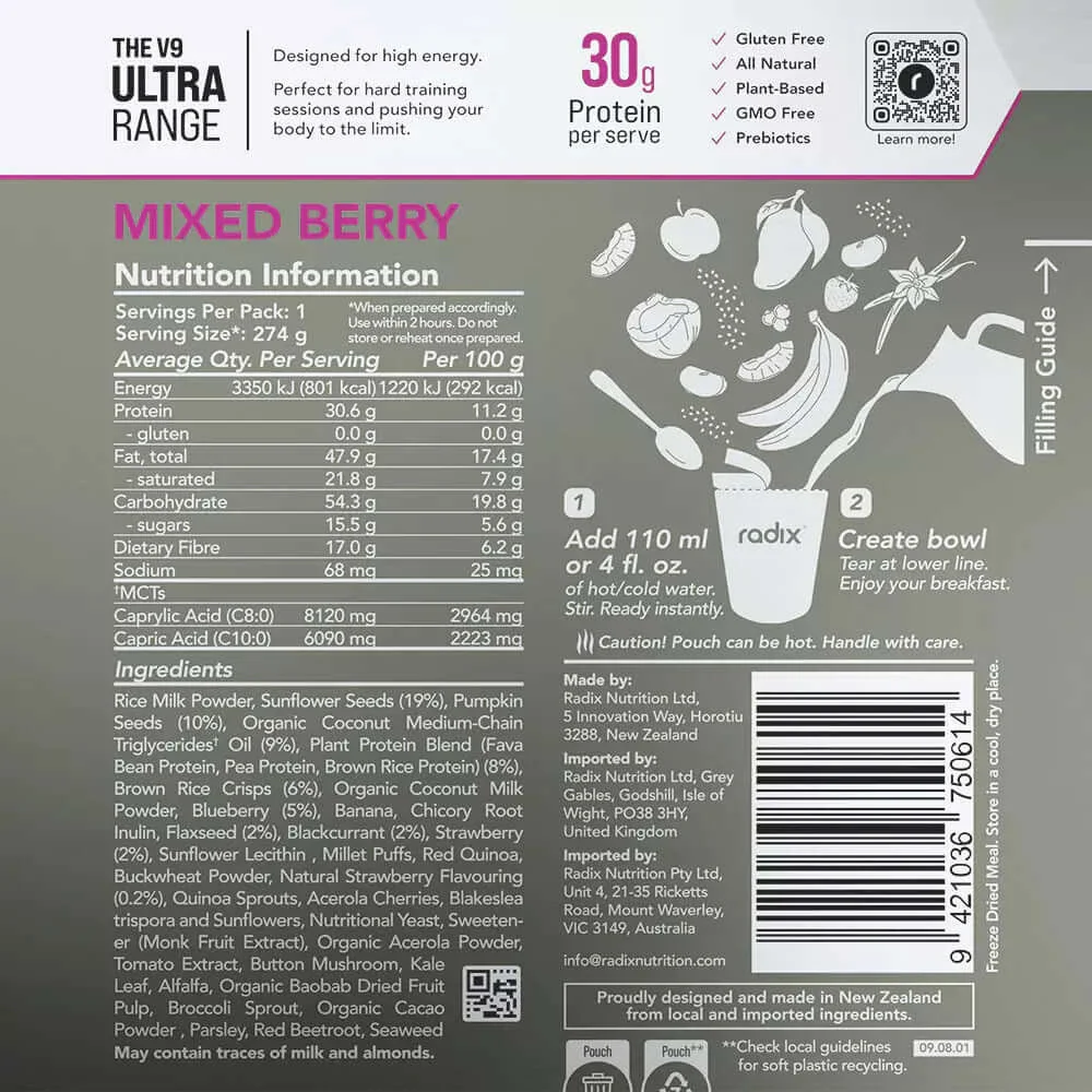 Radix Nutrition ULTRA v9 Breakfast 800 Kcal - Image 4