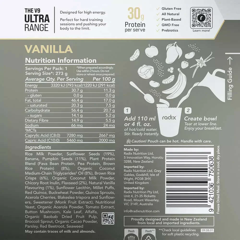 Radix Nutrition ULTRA v9 Breakfast 800 Kcal - Image 8