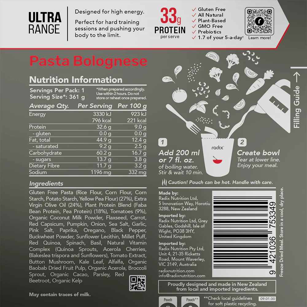 Radix Nutrition Ultra V9 Meals 800 Kcal - Image 14