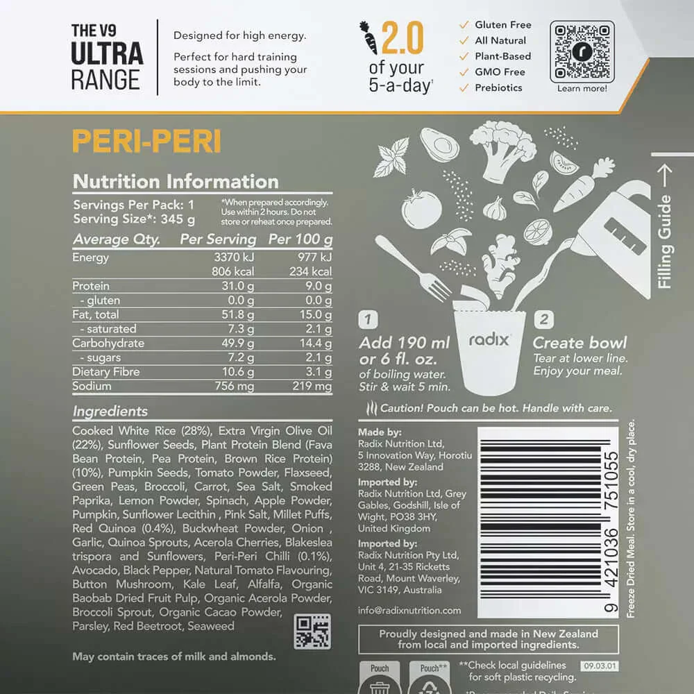 Radix Nutrition Ultra V9 Meals 800 Kcal - Image 6
