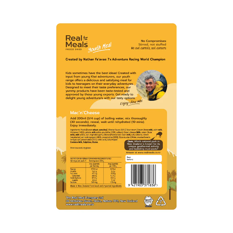 Real Meals Mac and Cheese Freeze Dried Meal - Image 2