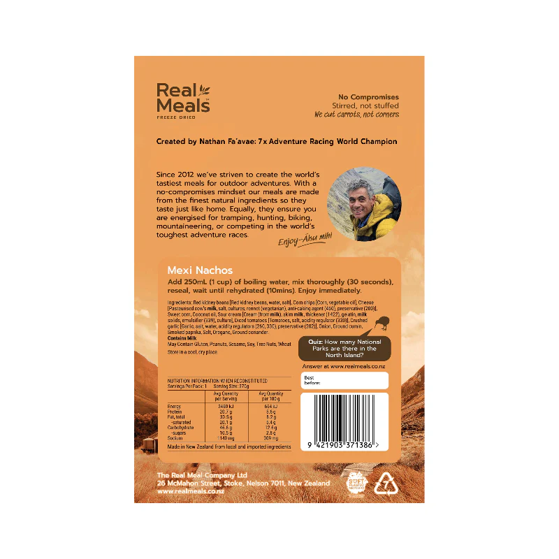 Real Meals Mexi Nachos Freeze Dried Meal - Image 2