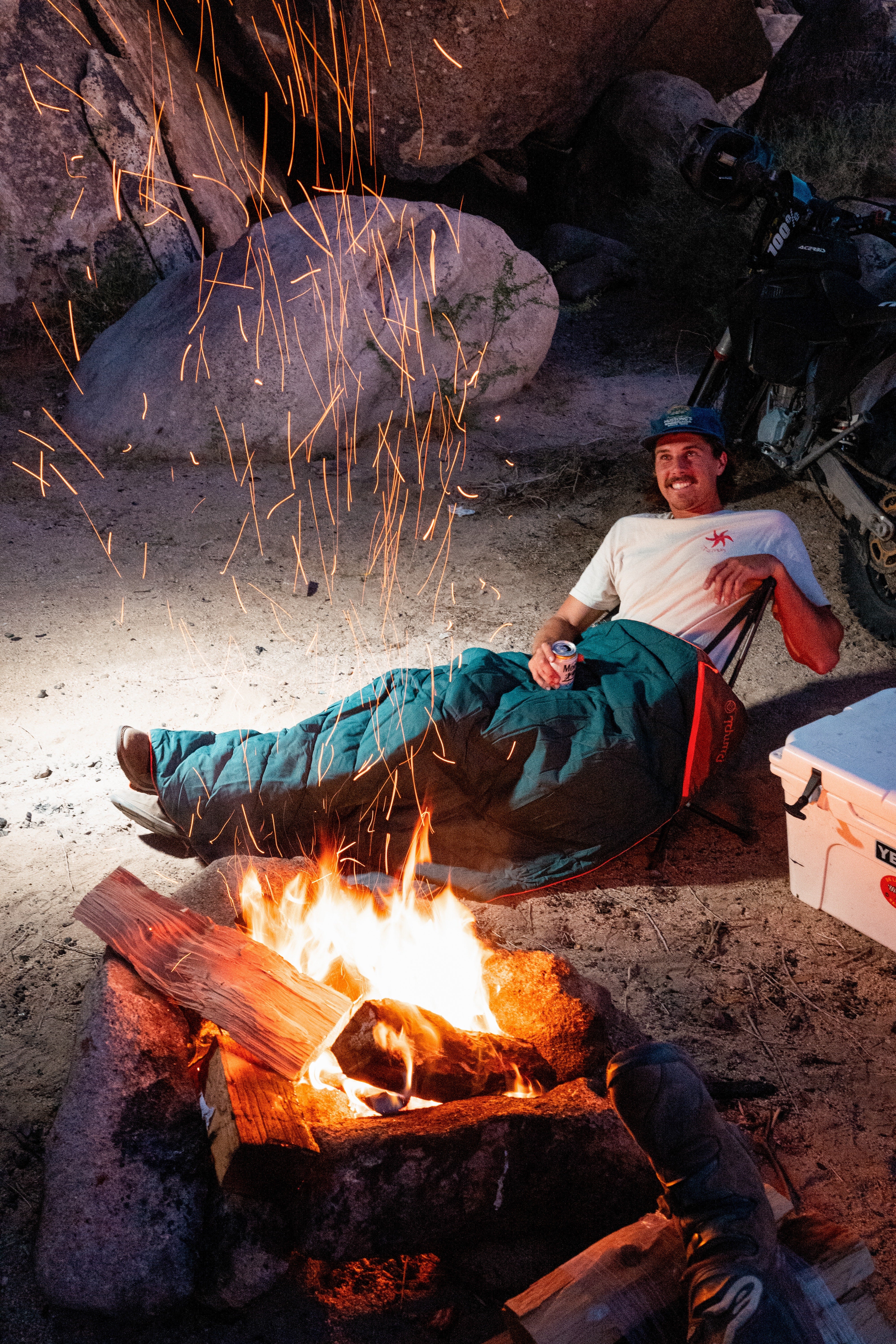 Rumpl Campfire Puffy Blanket - Sage Navy - Image 4