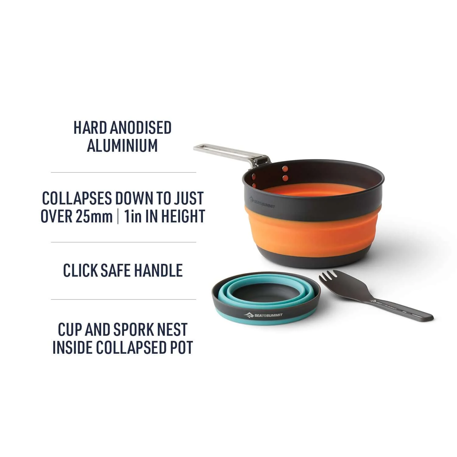 Sea to Summit Collapsible Frontier One Pot Cook Set 3 Piece - Image 2