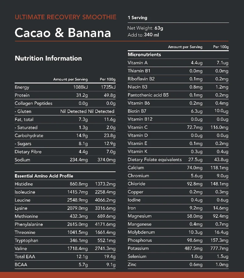 Radix Nutrition Smoothie Cacao & Banana V2 - Image 3