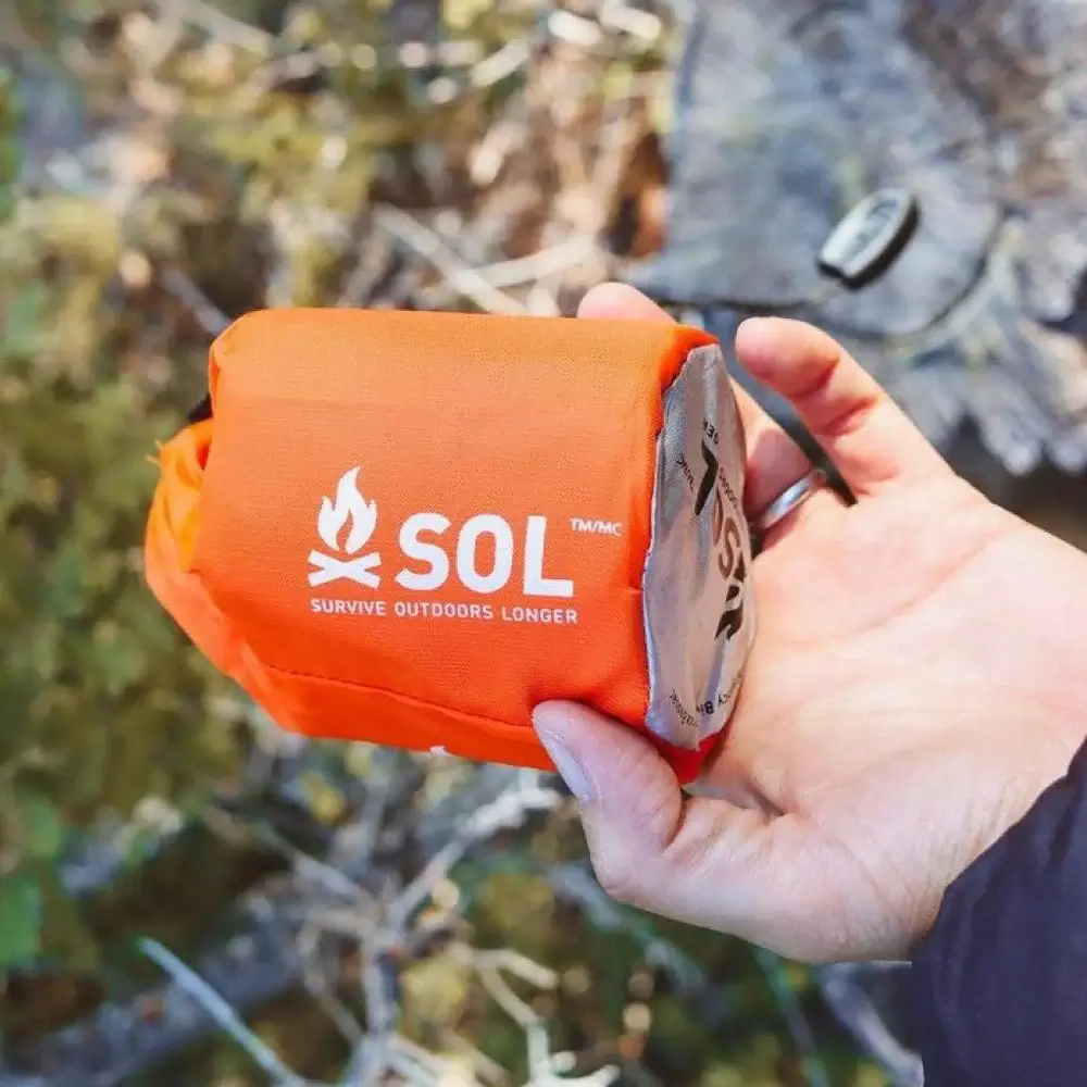 SOL Emergency Bivvy with Rescue Whistle - Orange - Image 3