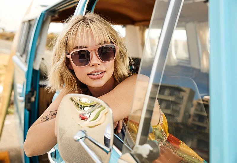 Knockaround Sunglasses Pacific Palisades - Vintage Rose - Image 5